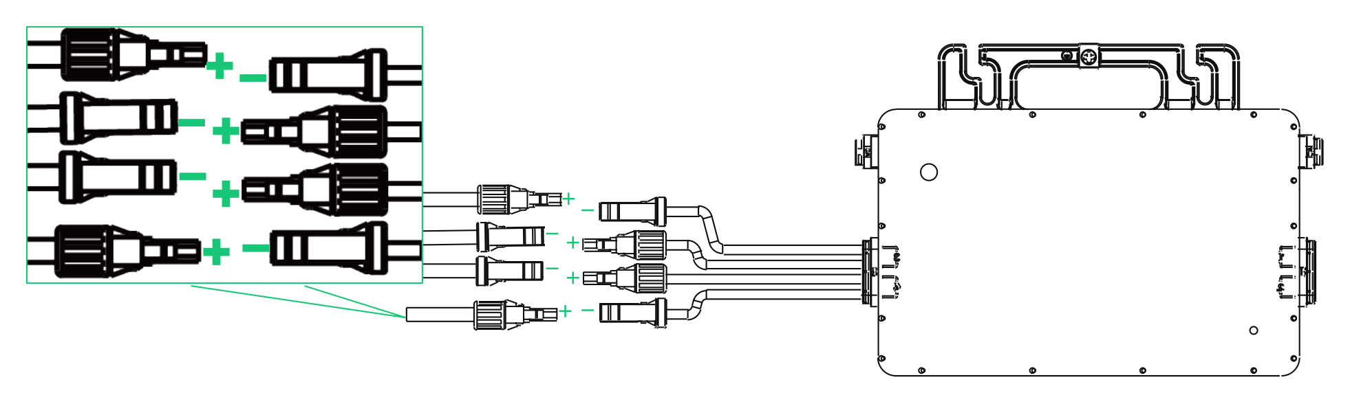 Bild: MC4-Anschluss Wechselrichter